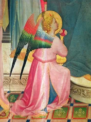 The Virgin Enthroned Among Saints (detail of an angel)